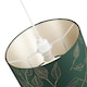 image 5 of Modern Forest Green Cotton Fabric Drum Lamp Shade with Gold Foil Floral Design | Green