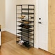 image 8 of Industrial 10 Tier Shoe Rack Hallway Organiser Rustic