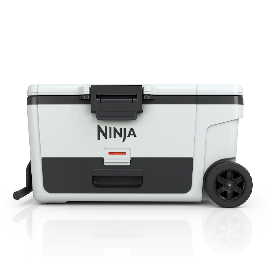 image 1 of Ninja FrostVault 65QT/61L Wheeled Cooler with Dry Zone, Cloud White FB265EUUKWH