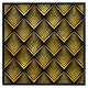 image 2 of Golden geometric flower pattern (Picutre Frame) Brown | L