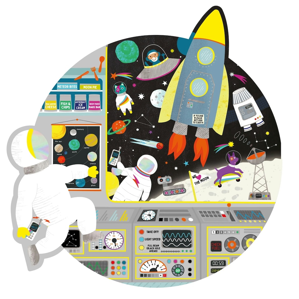 image 1 of Floss & Rock 3 In 1 Jigsaw Puzzle - Space Station
