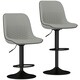 image 1 of HOMCOM Set of 2 Bar Stools, Adjustable Swivel Breakfast Barstools, Grey 
