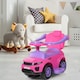 image 5 of COSTWAY 3 in 1 Ride on Push Car Stroller Sliding Walking Pink