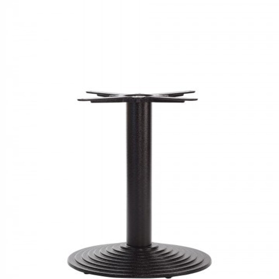 Black Cast Iron Round Step Table Base - Medium - Height - 720 mm Black