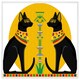 image 1 of Illustration of black egyptian cats with papyrus (Picutre Frame) White | M
