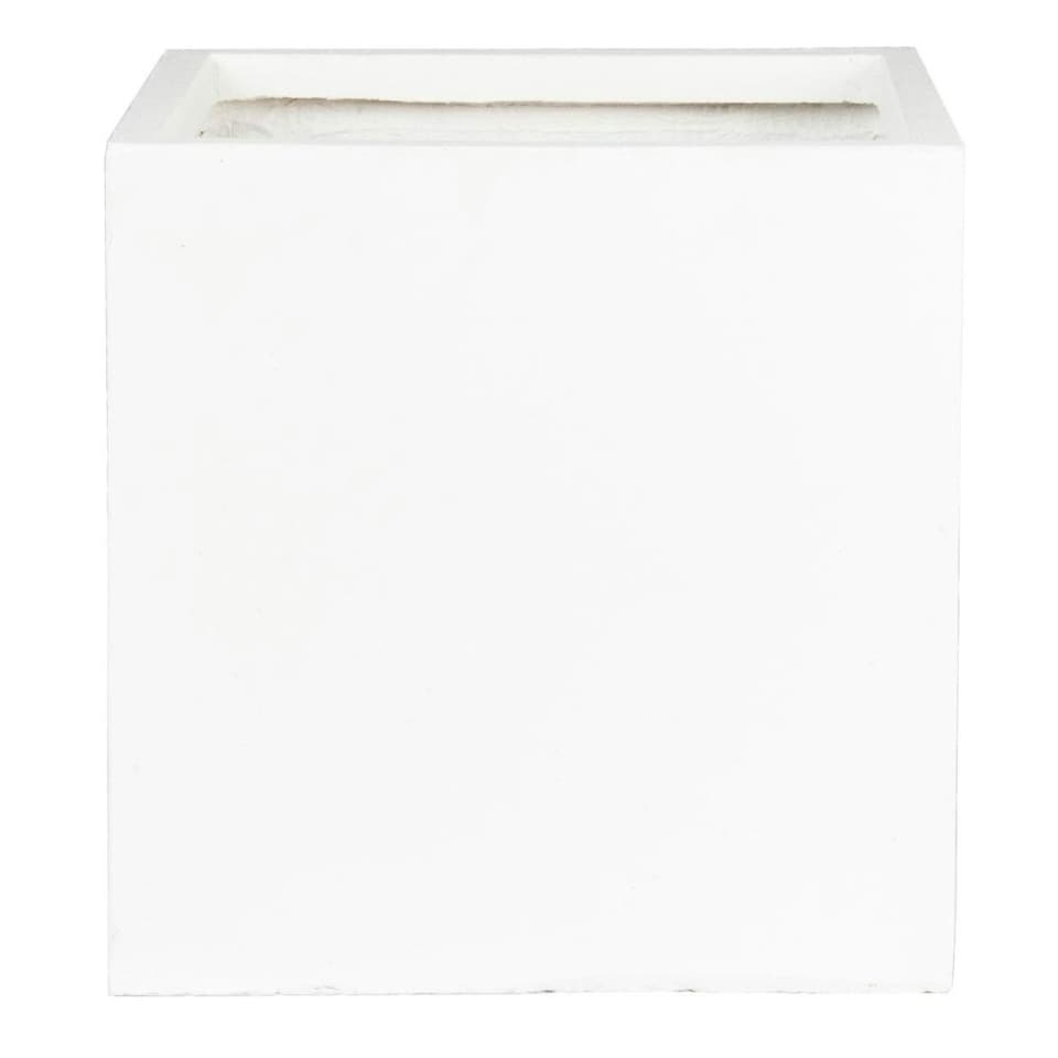 image 1 of Square Box White Light Concrete Garden Planter H25 L25 W25 cm, 16 ltrs Cap.