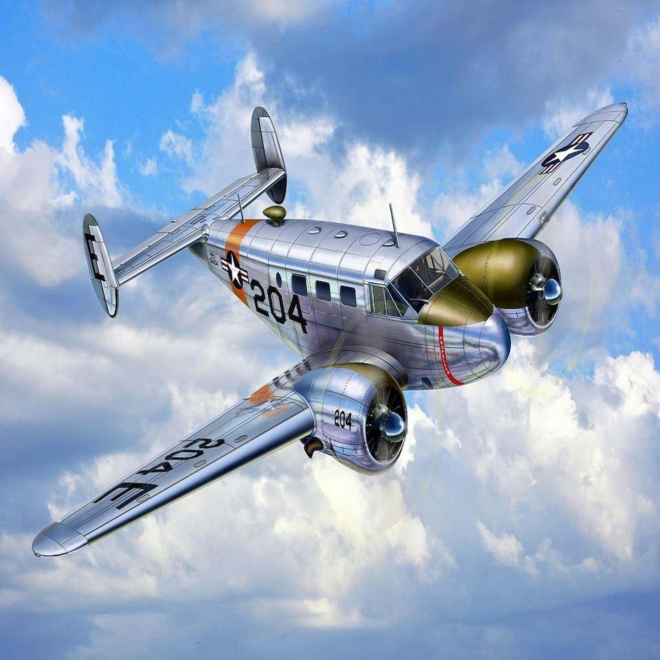 Revell US Beechcraft Model 18 Model Set (1:48 Scale)