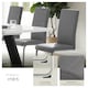 image 4 of Dining Chairs - cantilevered, high backrest, flat steel frame - Set of 2 Grey