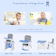 image 3 of HOMCOM 2-in-1 Convertible Baby High Chair Booster Seat w Removable Tray
