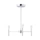 image 2 of Set of 2 Brea - Chrome 3 Arm Semi Flush Fittings Only Chrome
