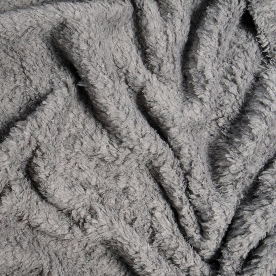 image 1 of OHS Teddy Fleece Blanket, 150x200cm - Charcoal