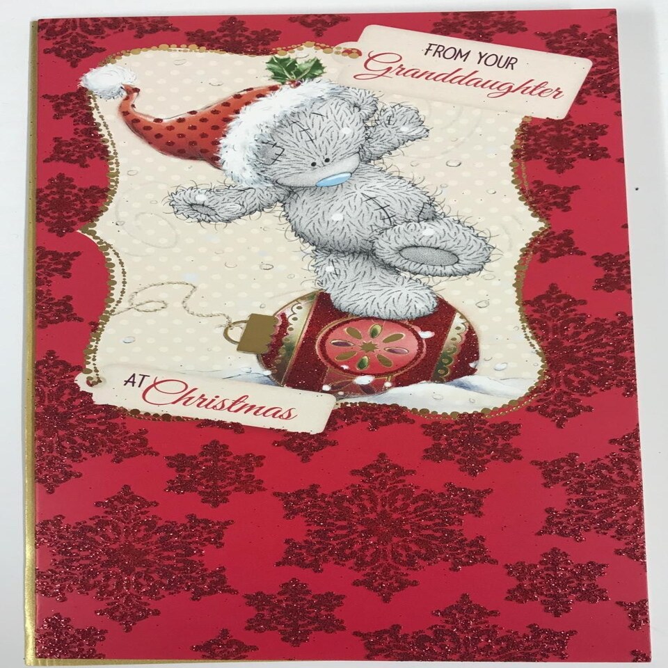 image 1 of From Your Granddaughter Me to You Bear Christmas Card