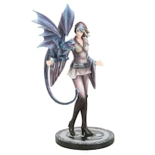 Anne Stokes Dragon Trainer Figurine - Blue/Brown - One Size