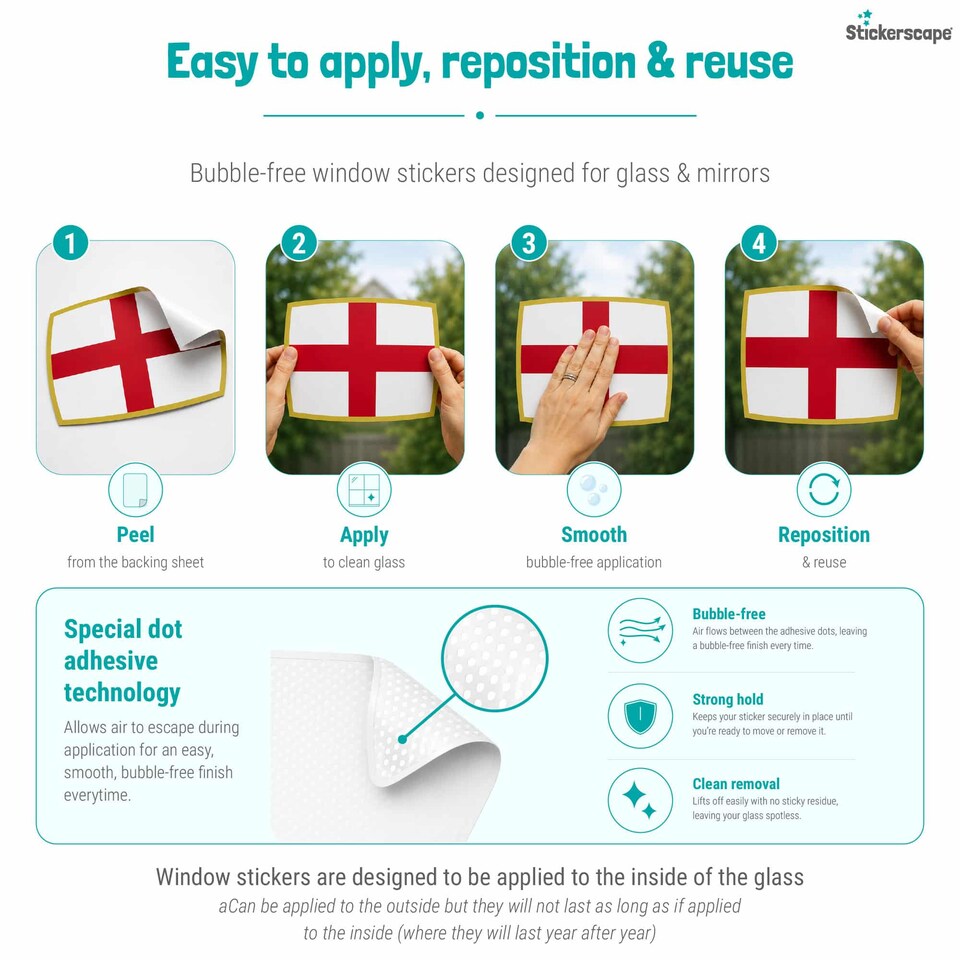 image 1 of Football Tournament Flags Window Sticker Pack
