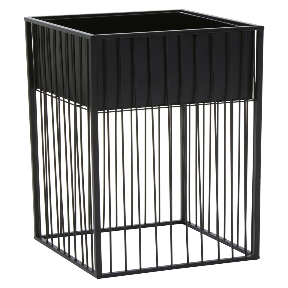 image 1 of Interiors by Premier Versatile Design Floor Standing Planter, Robust Constructed Large Flower Pot For Garden, Easy To Maintain Pot Black