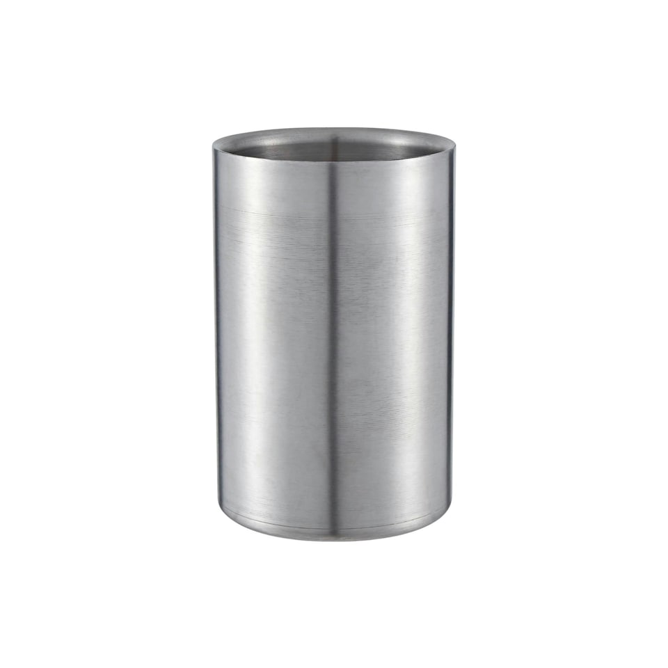 image 1 of Buckingham Double Wall Stainless Steel Wine Bottle Cooler Bucket Ice Party Bar matt finish , 1.3 Litre / 18 cm