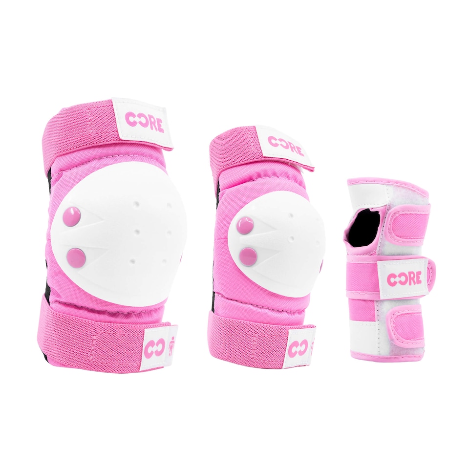 image 1 of CORE Kids Junior Triple Pad Set (Knee/Elbow/Wrist) + Carry Bag