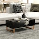image 8 of HOMCOM Coffee Table, Living Room Table with Drawer and Open Shelves | Black | 100W x 50D x 40Hcm