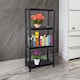 image 3 of 4 TIER PLASTIC STORAGE SHELVES SHELVING HOME GARAGE ORGANISER SHELF RACK