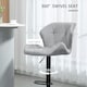 image 6 of HOMCOM Set Of 2 Luxurious Velvet-Touch Bar Stools Metal Frame Footrest Grey