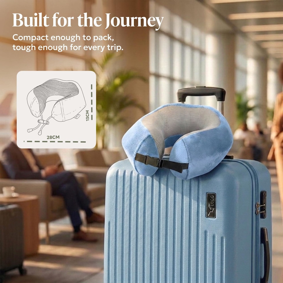 image 1 of Lugg Memory Foam Travel Pillow with Storage Bag 360 Degree Neck Support