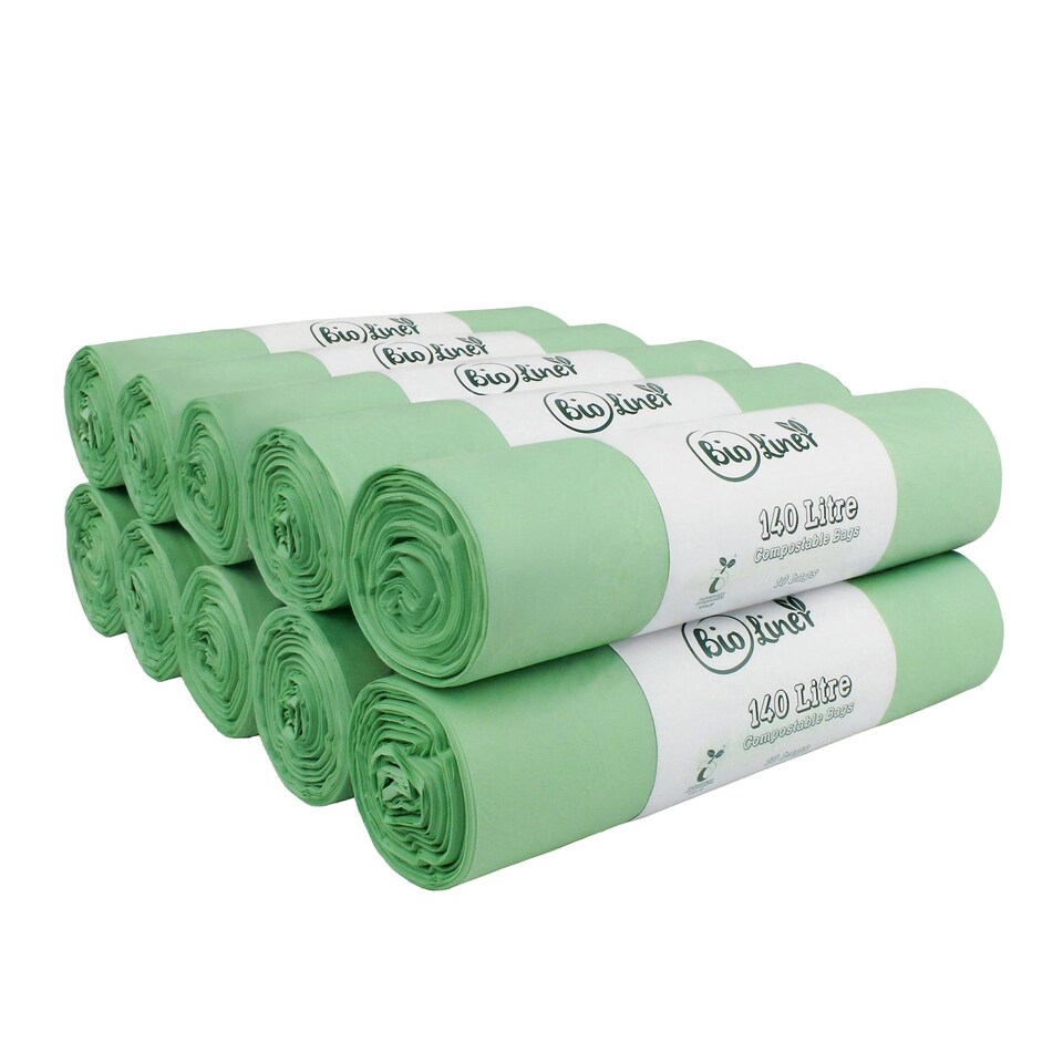 image 1 of BioLiner 140 Litre Compostable Large Wheelie Bin Bags - 10 Rolls