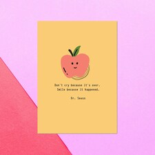 Don't Cry Because It's Over Greetings Card