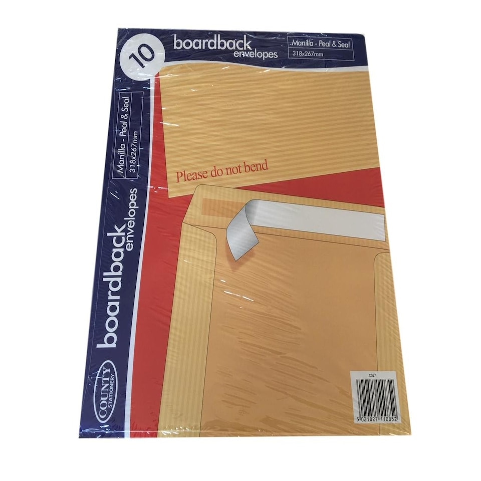 image 1 of Pack of 10 318x267mm Board Back Envelopes