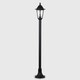 image 2 of ValueLights Traditional 1.2m Black IP44 Outdoor Garden Lamp Post Bollard Light - Includes 6w LED GLS Bulb 3000K Warm White | Black