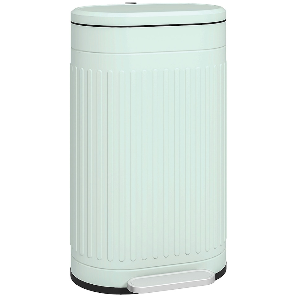 image 1 of HOMCOM Pedal Bin, Metal Kitchen Bin with Soft-close Lid Grey | 30L