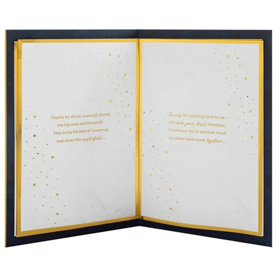 image 1 of Light Patterned Design with Heart Husband Anniversary Card