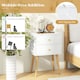 image 4 of COSTWAY Nightstand 2-Drawer Bedside Table w/Storage White White