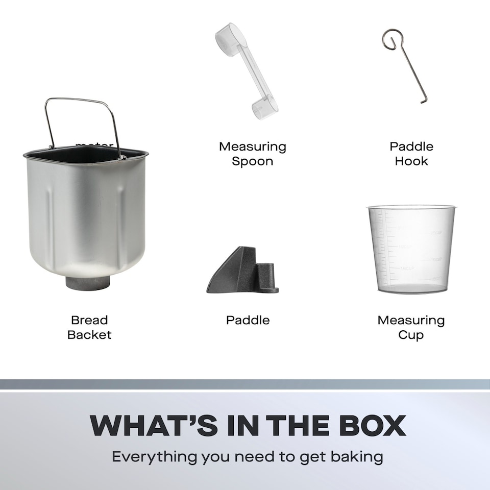 image 1 of Daewoo 2lb Digital Bread Maker with 11 Programs, 700/900g Loaf & LCD Timer