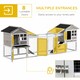 image 5 of PawHut 2 in 1 Rabbit Hutch, Guinea Pig Hutch Outdoor w/ Run & Tray, Grey