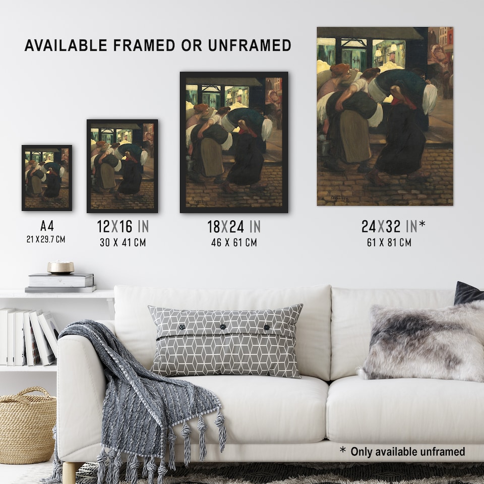 image 1 of The Laundresses Oil Painting Steinlen Huge Wall Art Poster Print