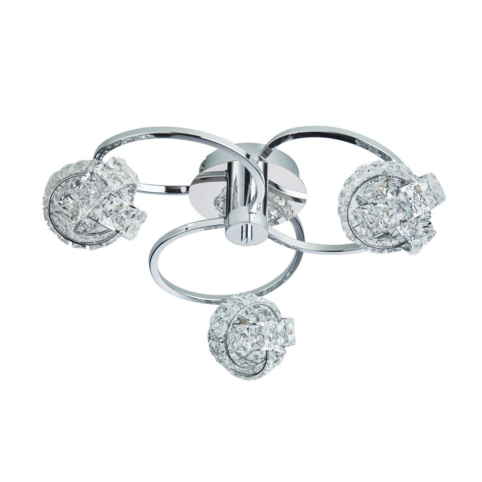 image 1 of Talia 3 Light Semi flush Chrome, Crystal (K5) Glass, G9