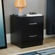 image 2 of Vida Designs Riano 2 Drawer Bedside Chest Cabinet Table Nightstand, Black