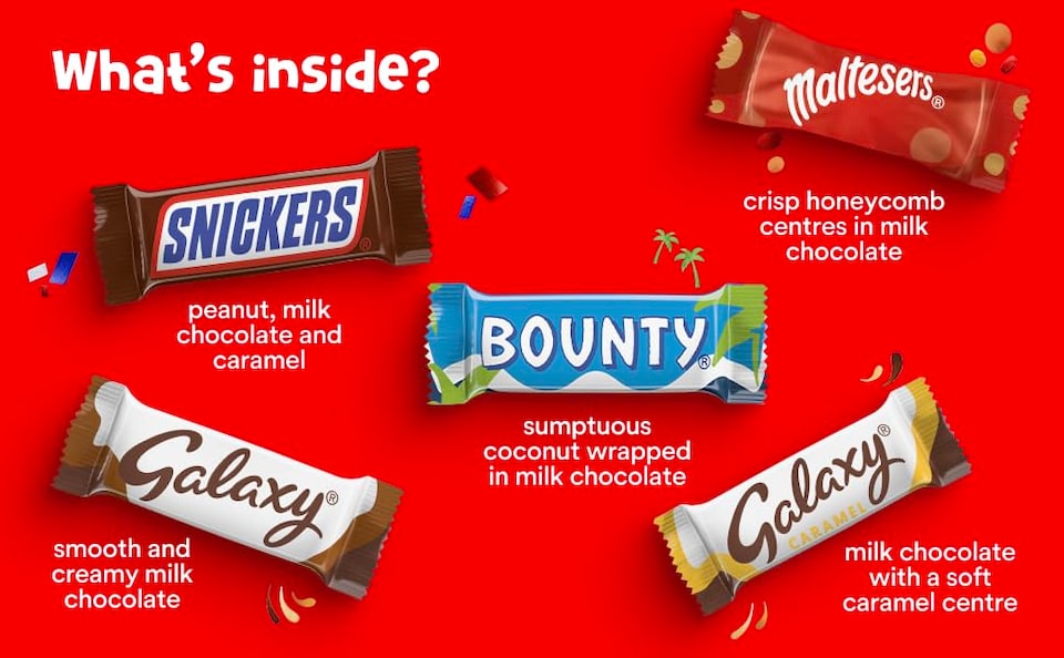 image 1 of Celebrations Milk Chocolates Gift Bulk Box (Maltesers, Galaxy, Snickers & More), 2kg (2 Pack)