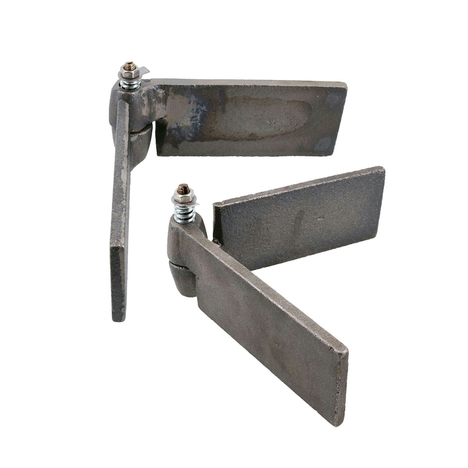 image 1 of Left & Right Self Aligning Steel Butt Hinge Weld-On Heavy Duty 50x250mm (Pair) Grey