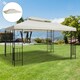 image 2 of Outsunny 3x4m Gazebo Replacement Roof Canopy 2 Tier Top UV Cover Patio Cream