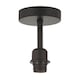 image 1 of Traditional Matt Black Ceiling Light Fitting for Industrial Style Light Bulbs | Black