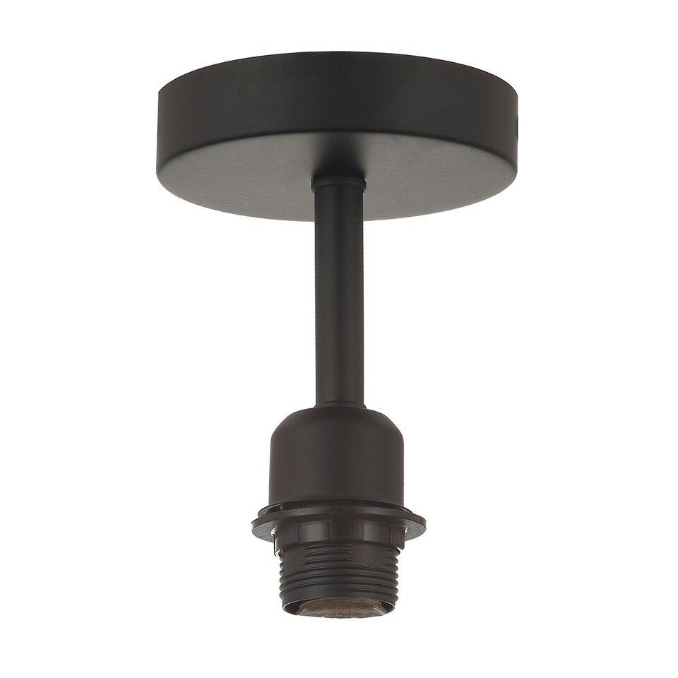 image 1 of Traditional Matt Black Ceiling Light Fitting for Industrial Style Light Bulbs | Black