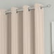 image 2 of Supersoft Beige Curtains 46 x 72 inch (117 x 183 cm) Room Darkening Eyelet Thermal Noise Reducing Curtains for Bedroom and Living Room
