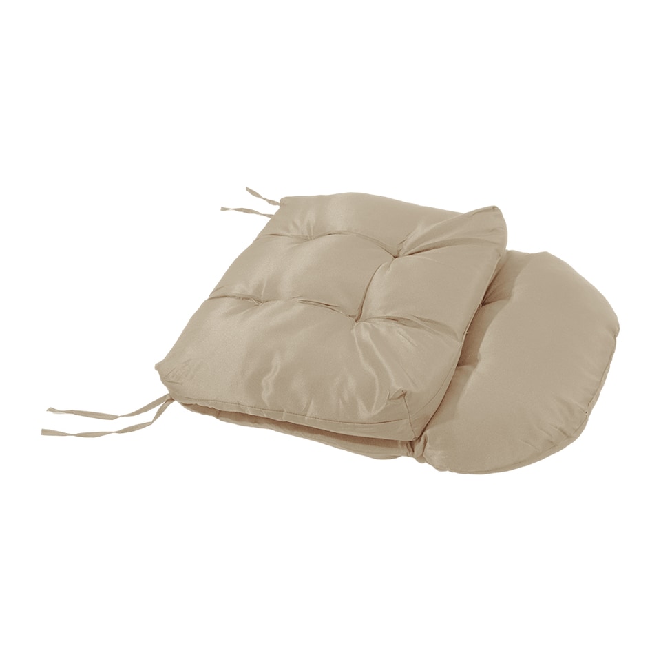 image 1 of Living and Home Outdoor Waterproof Tufted Swing Seat Cushion, Khaki-110cm | Cream