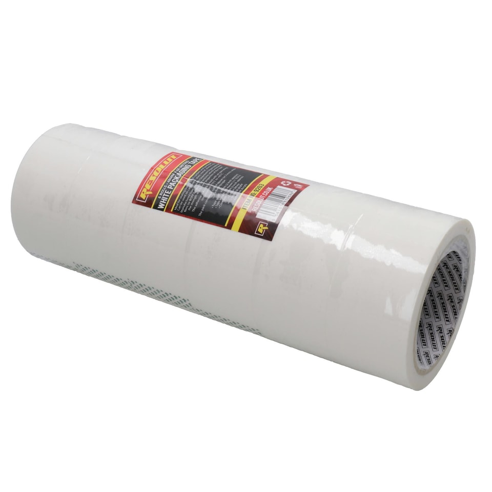 image 1 of White Parcel Packaging Tape 48mm x 68 Metres per Roll Sealing Heavy Duty 12 Rolls