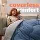 image 6 of Silentnight 10.5 Tog Seersucker Coverless Duvet and Pillowcase Set N/A | Blue/Grey | Single