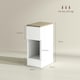 image 7 of HOMCOM Bedside Tables Set of 2, Nightstands for Bedroom, Living Room, White