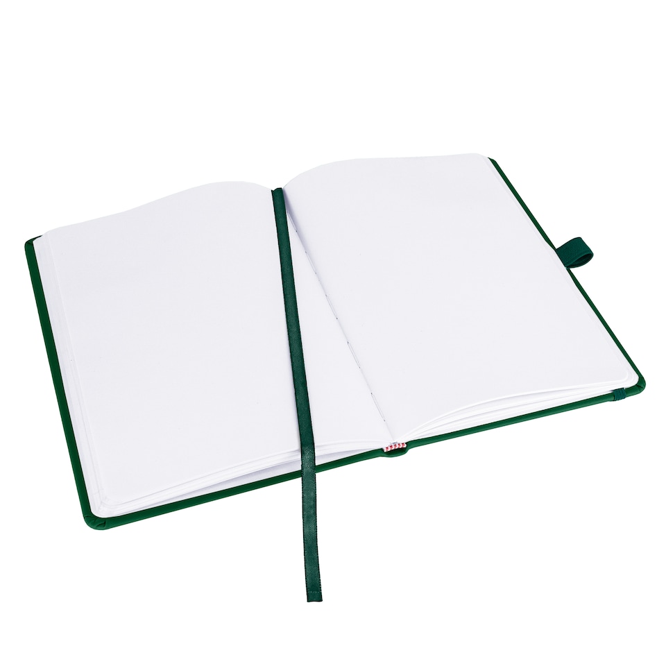 image 1 of Notes London A5 Blanco Unlined Plain Page Notebook Green
