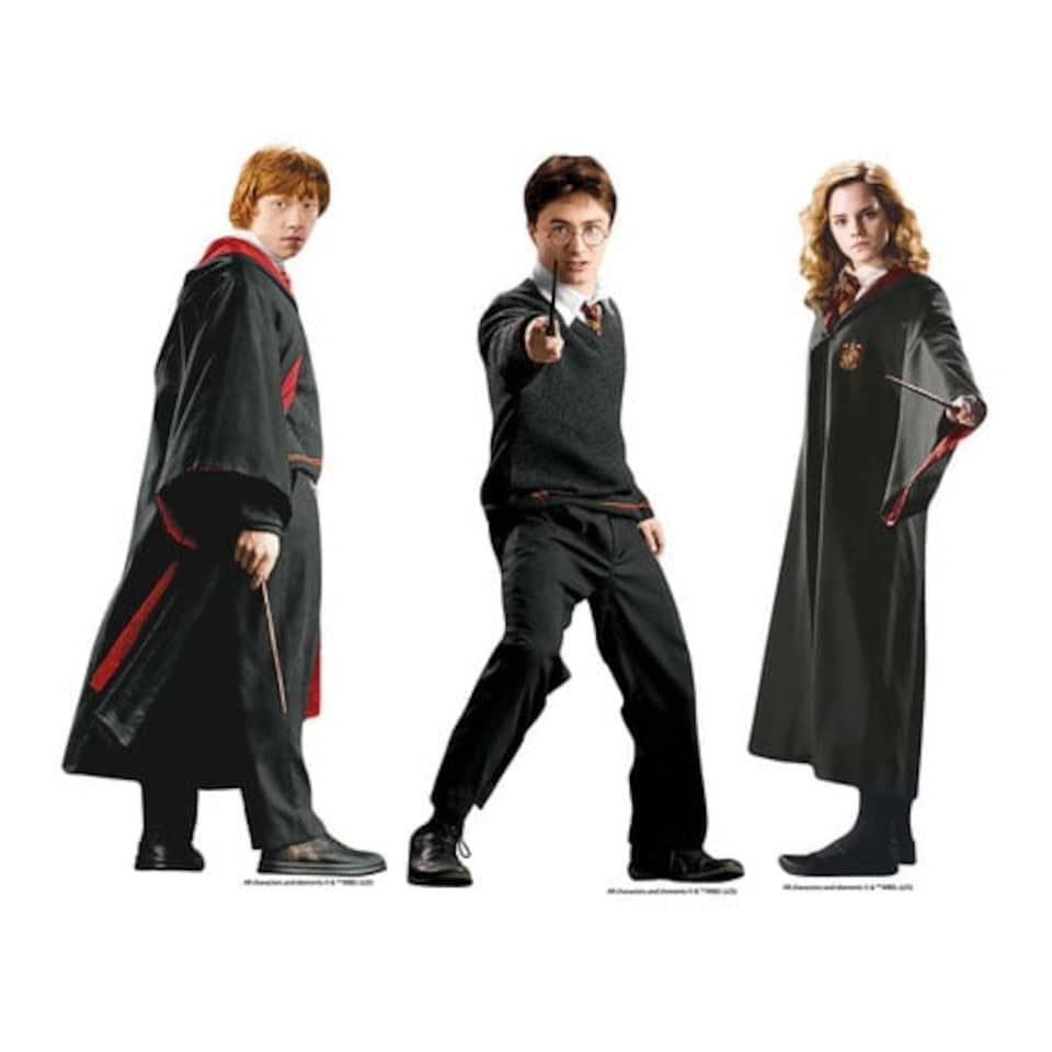 image 1 of Harry Potter| Hermione Granger & Ron Weasley Table Top Cardboard Cutouts - Pack of 3