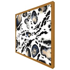 Leopard print with blue (Picture Frame) Brown | Oak | M